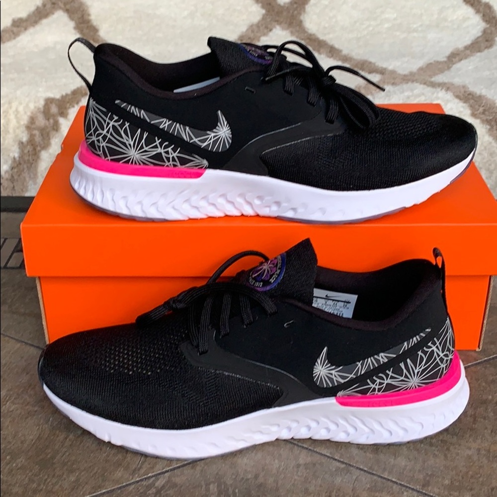 NIKE ODYSSEY REACT 2 FK GPX Black-Reflect SilverM - Picture 1 of 16